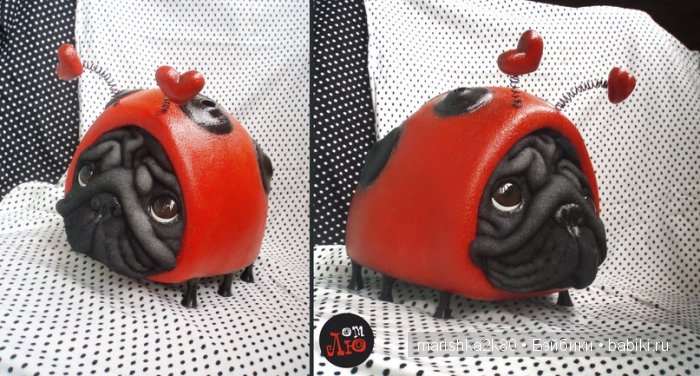 Мопсики от Лю — Куклы из капрона и чулочной техники: авторские игрушки