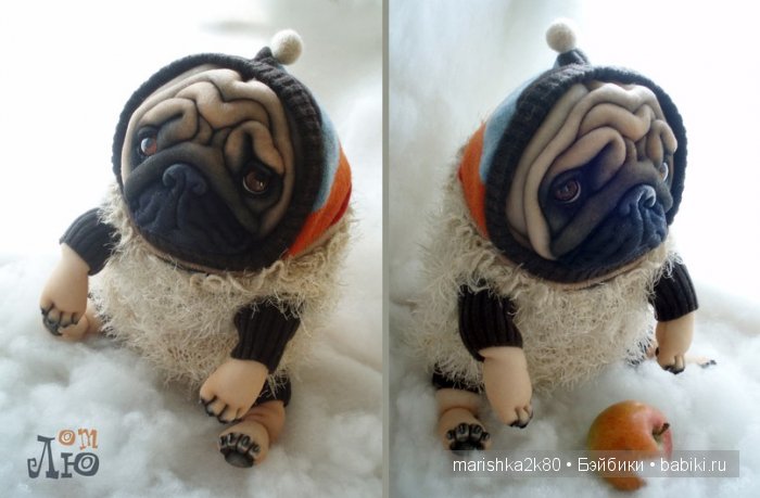 Мопсики от Лю — Куклы из капрона и чулочной техники: авторские игрушки (фото 3)