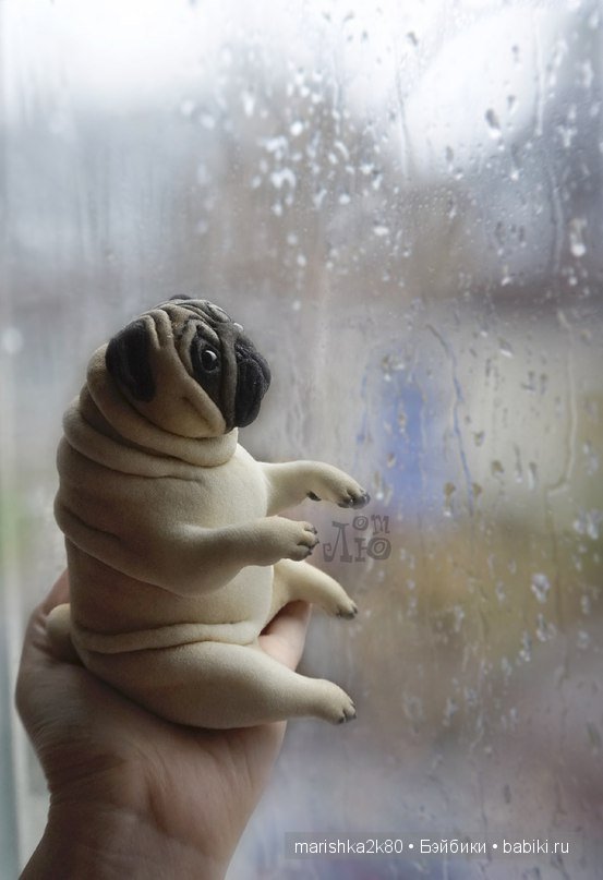 Мопсики от Лю — Куклы из капрона и чулочной техники: авторские игрушки