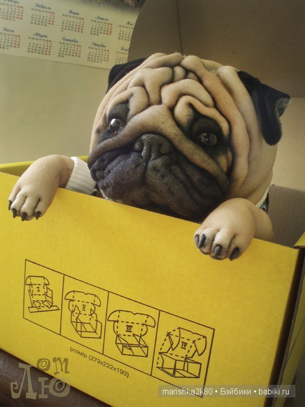 Мопсики от Лю — Куклы из капрона и чулочной техники: авторские игрушки (фото 10)