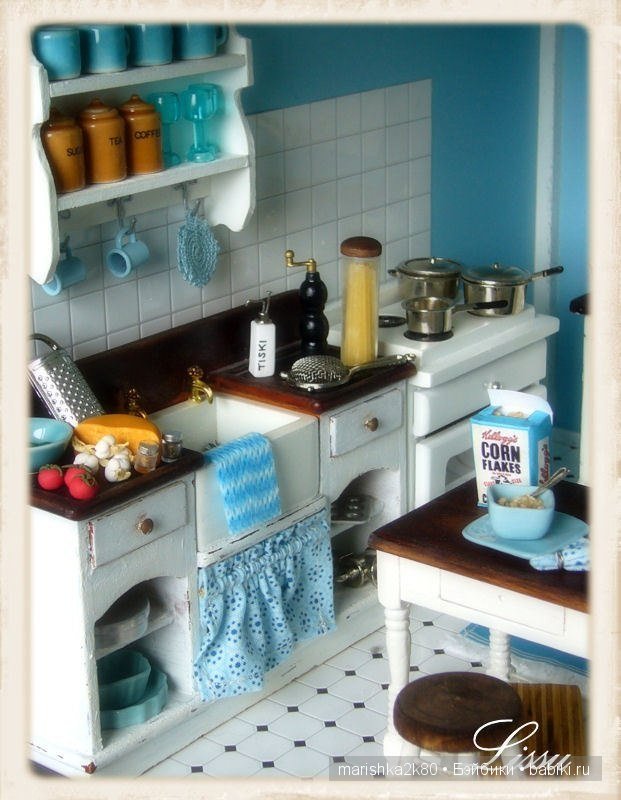 Кухни в миниатюре для кукол 1:12