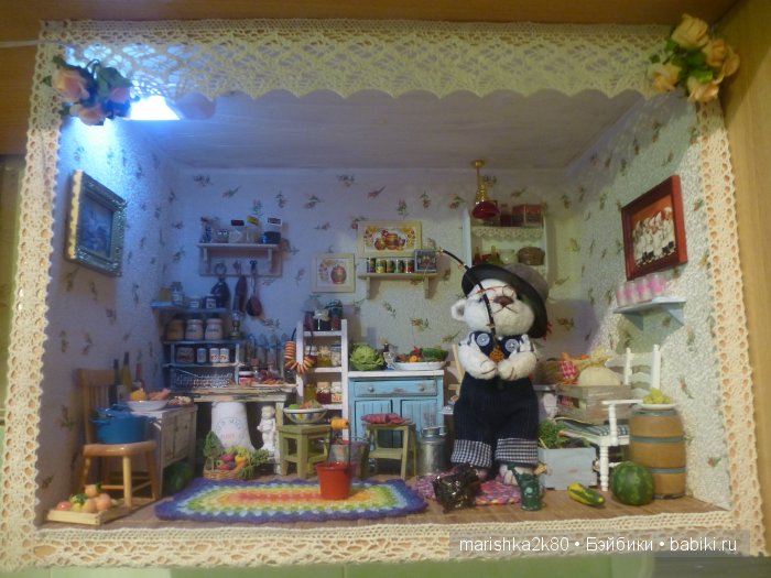 Как живут мои куклы-мишки. Кухня музей