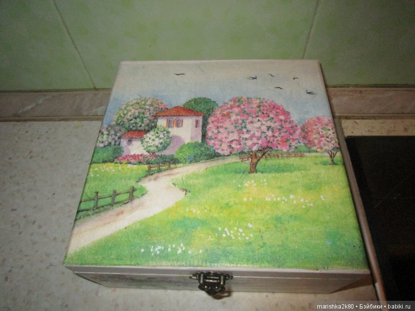 Шкатулка домик для мини куклы