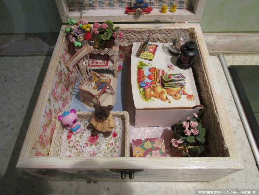 Шкатулка домик для мини куклы (фото 3)