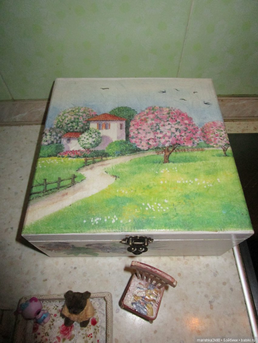 Шкатулка домик для мини куклы (фото 10)