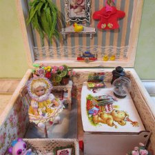 Маленькая авторская кукла 7 см. ростом