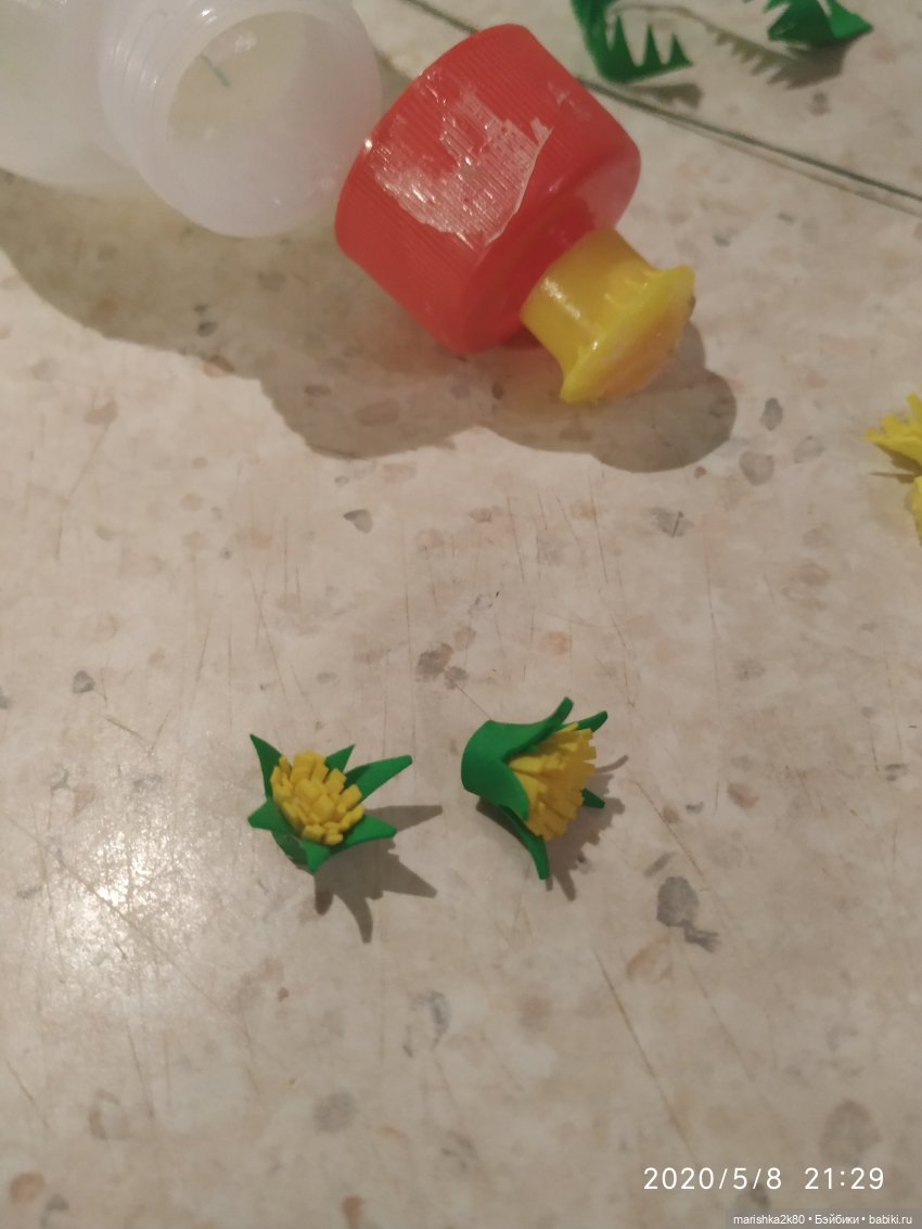 МК одуванчиков из фома — Создание миниатюры: МК (фото 7)