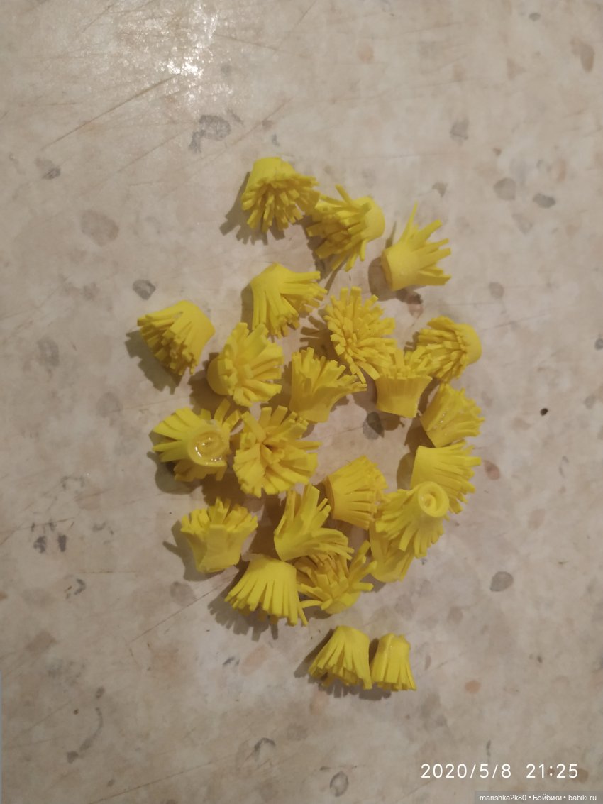 МК одуванчиков из фома — Создание миниатюры: МК (фото 6)