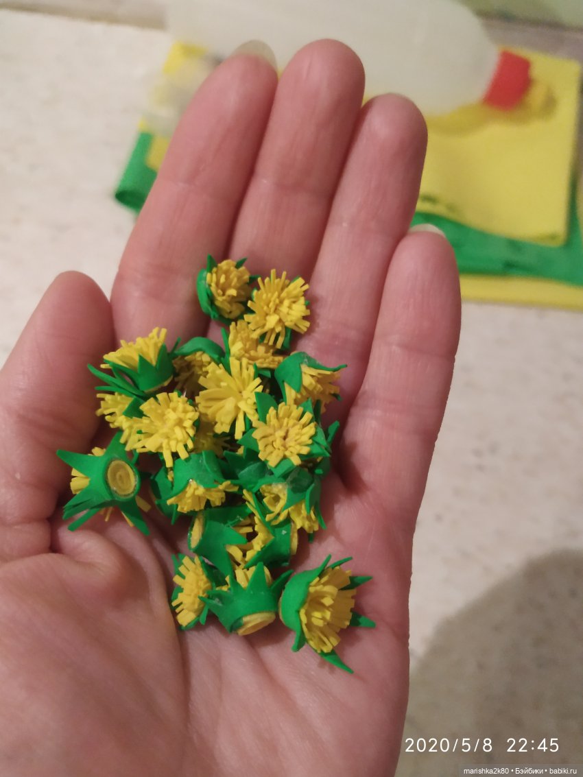 МК одуванчиков из фома — Создание миниатюры: МК (фото 10)