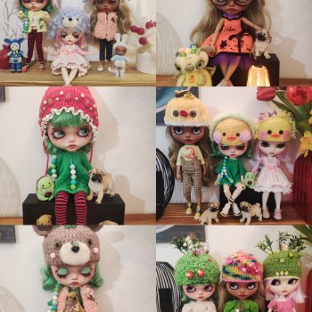 Шапки на кукол Блайз.