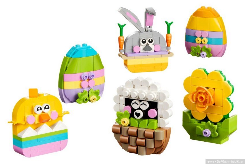 Весеннее обновление: LEGO 40890 Easter Decorations — новый эксклюзив к Пасхе | Бэйбики Весеннее обновление: LEGO 40890 Easter Decorations — новый эксклюзив к Пасхе (фото 2)
