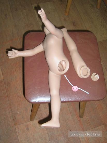 Ремонт головы куклы, крепление на резинке, часть 2 (фото 10)