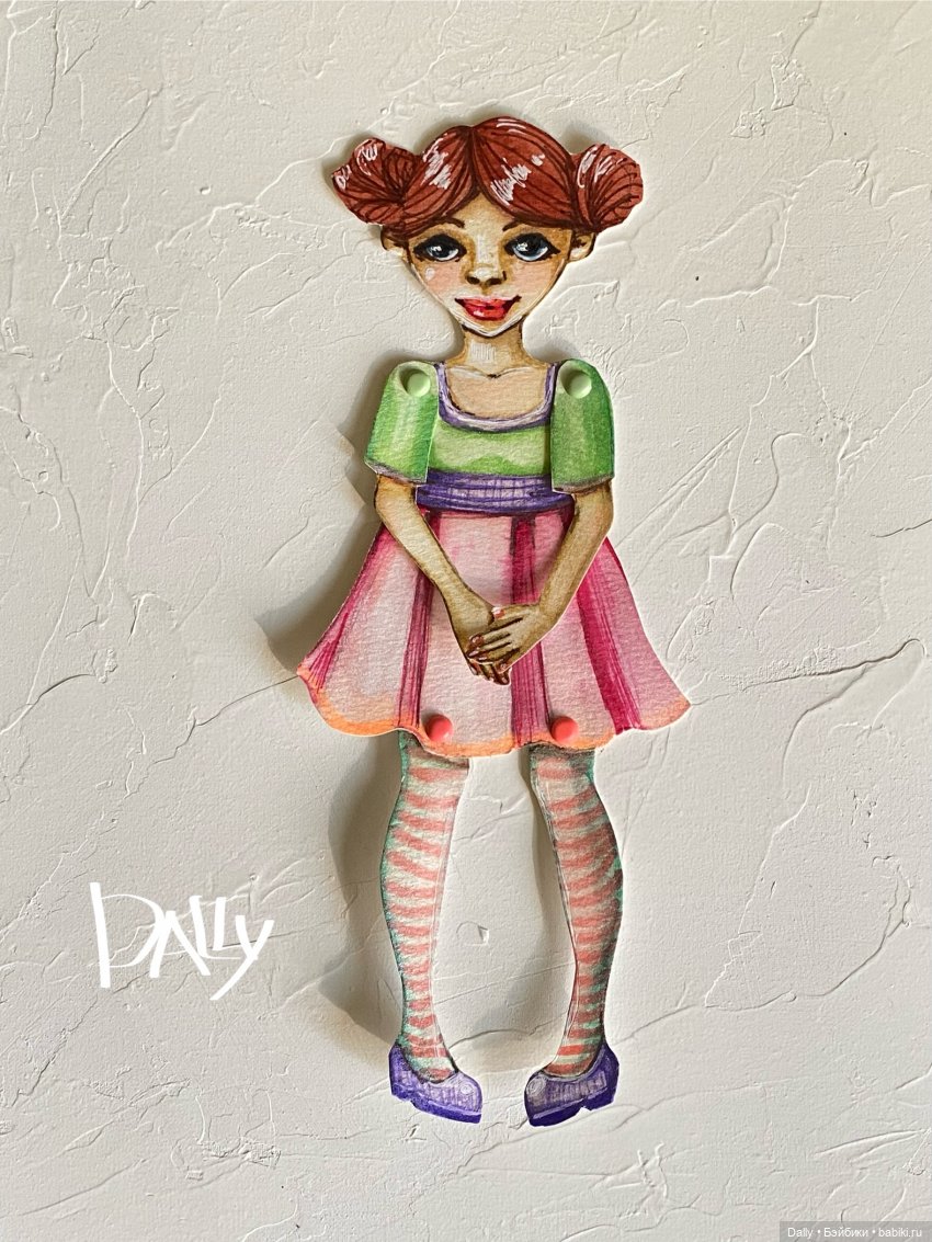 Бумажные подвижные куклы — Авторские куклы из дерева (фото 8)