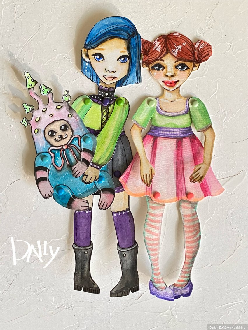 Бумажные подвижные куклы — Авторские куклы из дерева (фото 9)