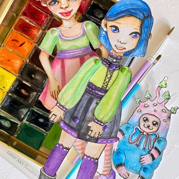 Бумажные подвижные куклы