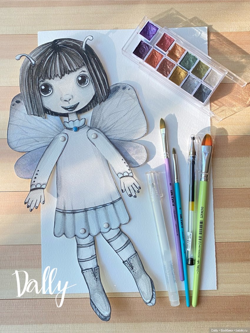 Лупоглазки #1 и 2. Подвижные бумажные куклы (фото 3)