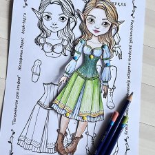 DIY Шарнирная бумажная кукла «Полли»