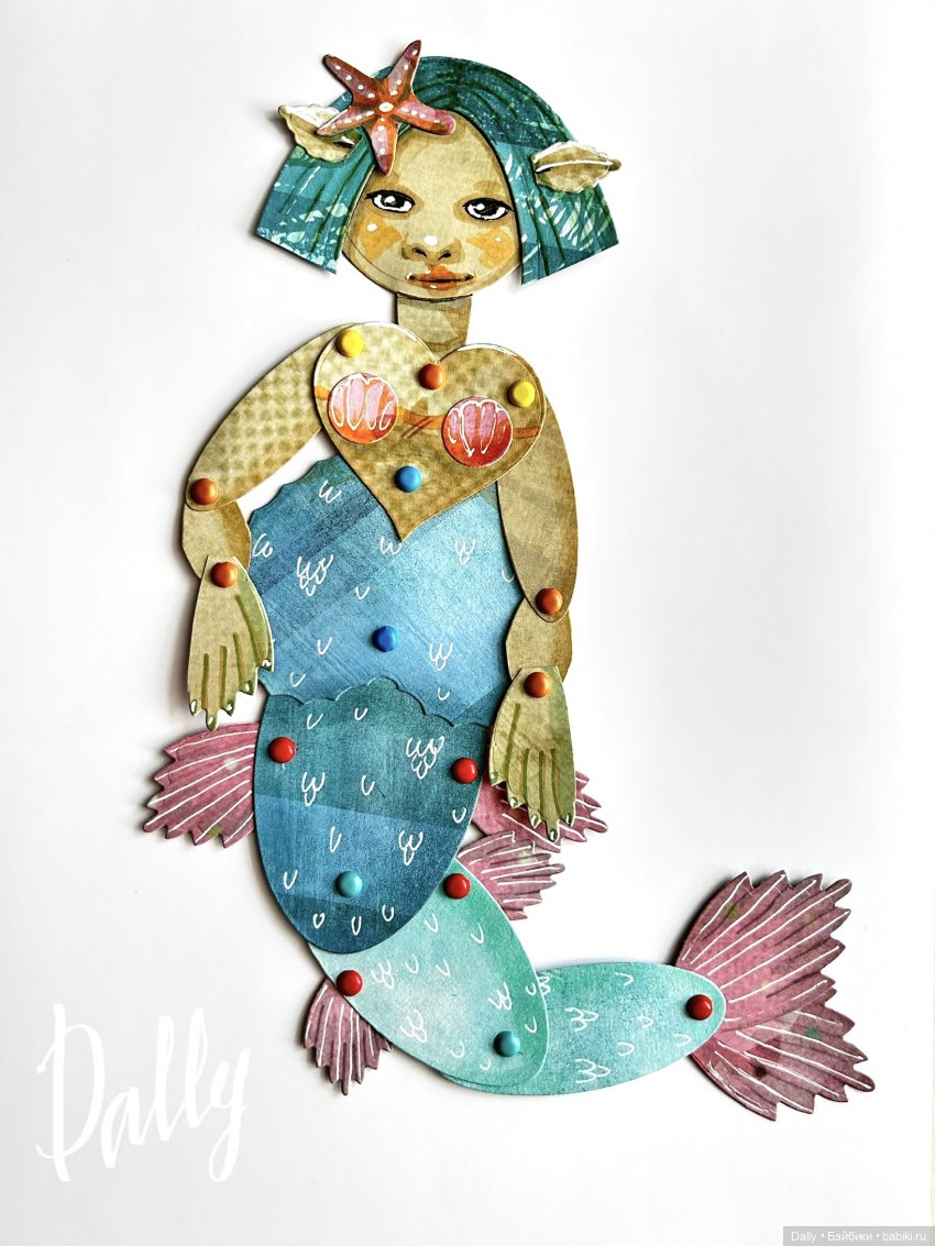 Бумажная русалка — Авторские куклы из дерева