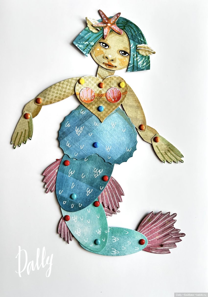 Бумажная русалка — Авторские куклы из дерева (фото 4)