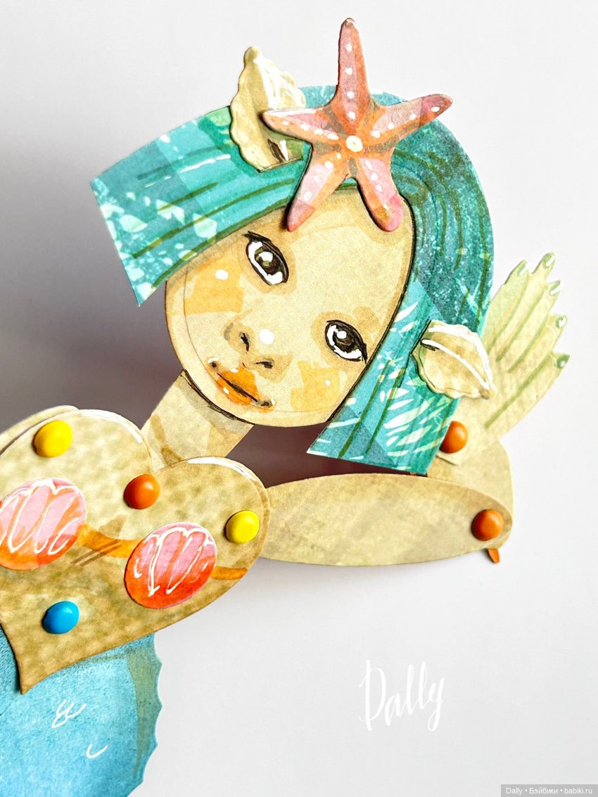 Бумажная русалка — Авторские куклы из дерева (фото 7)