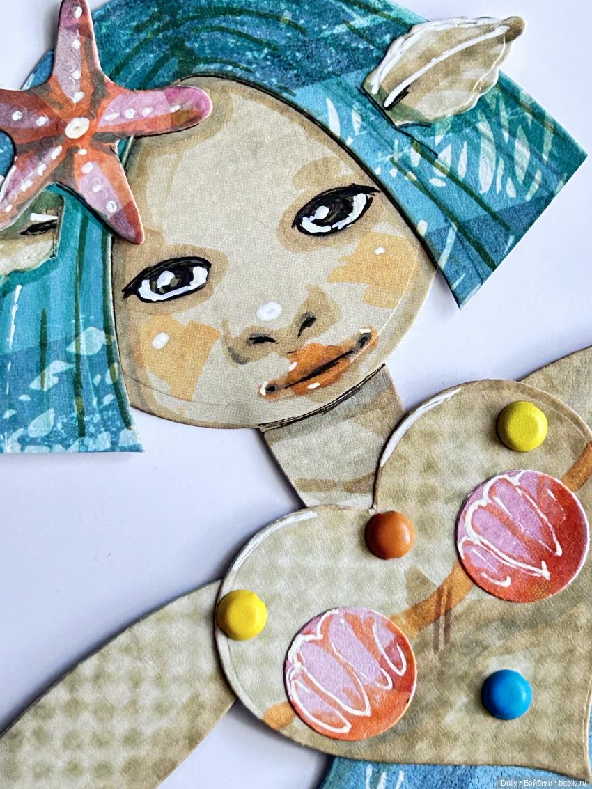 Бумажная русалка — Авторские куклы из дерева (фото 6)