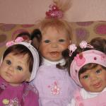 Мои малышки Ханни, Мия и Эми. Куклы от мастеров Inge Tenbusch,  Petra Lechner, Andrea-Arcello