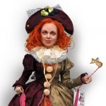 Портретная кукла "Ольга Чудакова в образе Коломбины" автор Тимкаева Елена