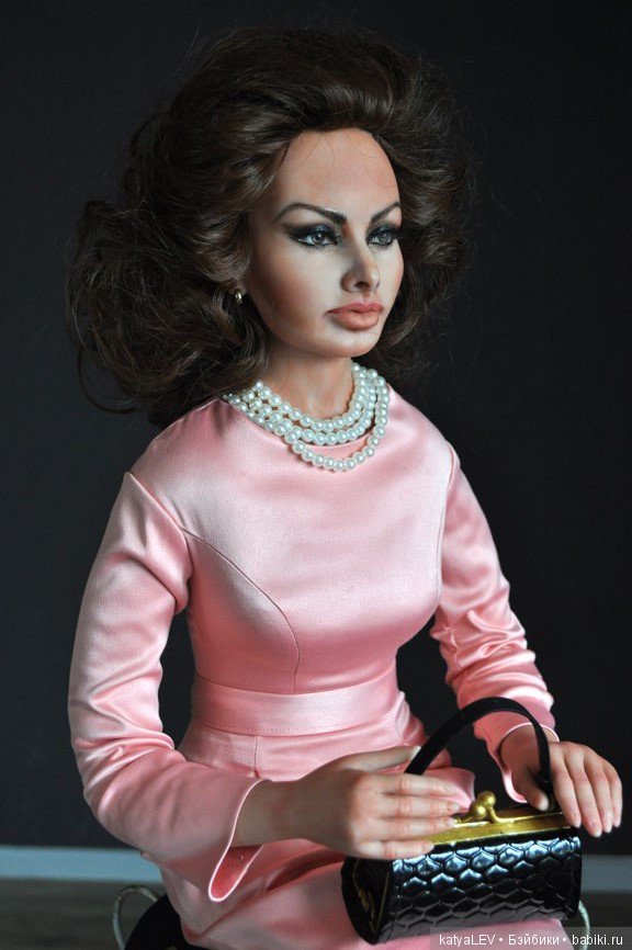 Портретная кукла "Софи Лорен" Тимкаевой Елены (фото 4)