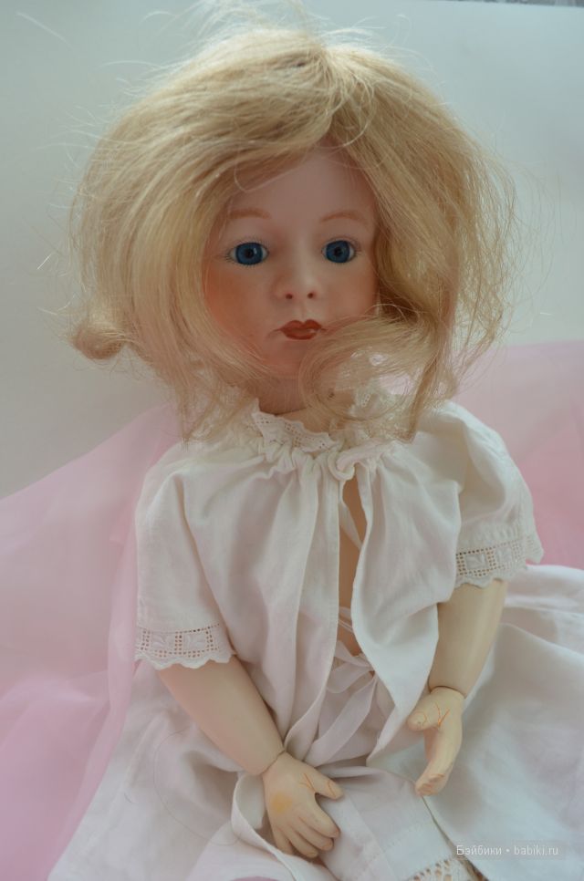 Нежная девочка "Репро". Немецкая фарфоровая кукла (фото 7)