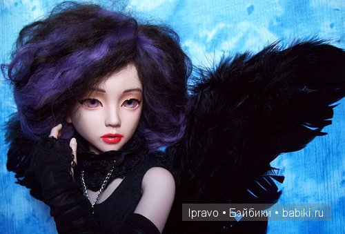 Образ "леди Равен" в куклах. Фарфоровая кукла - японочка RAVEN от Donna RuBert