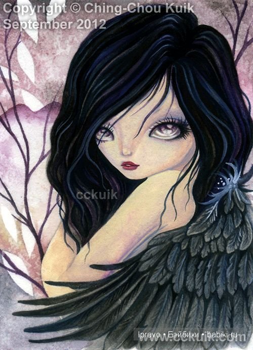 Образ "леди Равен" в куклах. Фарфоровая кукла - японочка RAVEN от Donna RuBert