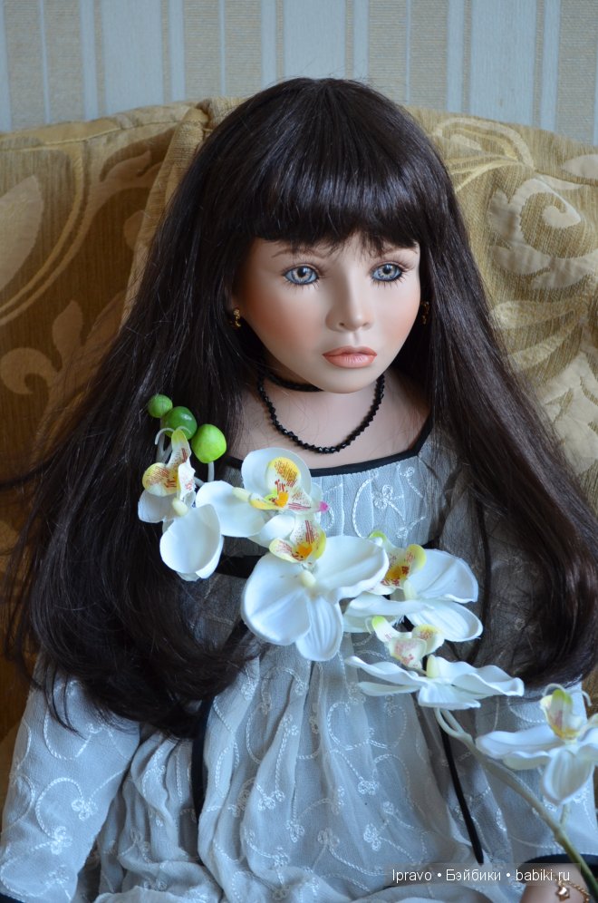 Образ "леди Равен" в куклах. Фарфоровая кукла - японочка RAVEN от Donna RuBert (фото 2)