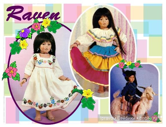 Образ "леди Равен" в куклах. Фарфоровая кукла - японочка RAVEN от Donna RuBert