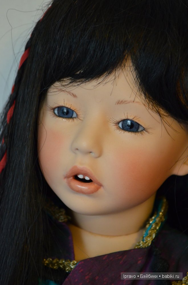 Образ "леди Равен" в куклах. Фарфоровая кукла - японочка RAVEN от Donna RuBert (фото 3)
