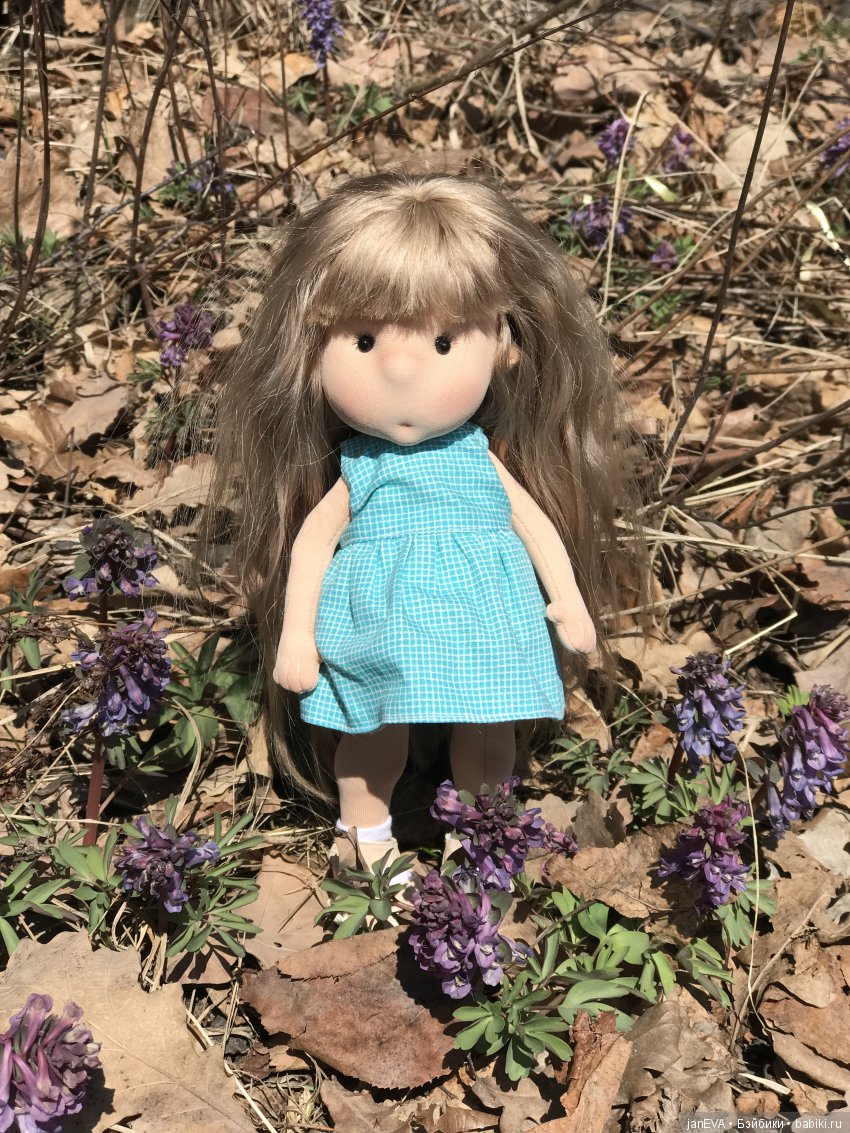 Девочка апреля — Текстильные игрушки и примитивы: кофейные (фото 7)