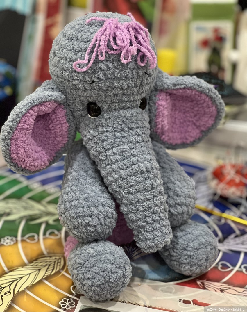 Слоняшка-обаяшка — Вязаные игрушки и амигуруми: крючком