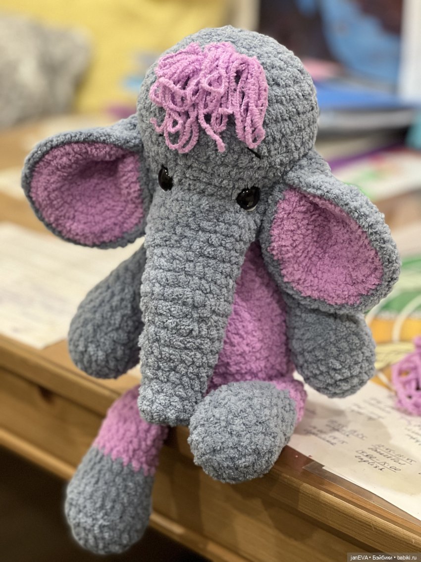 Слоняшка-обаяшка — Вязаные игрушки и амигуруми: крючком (фото 2)