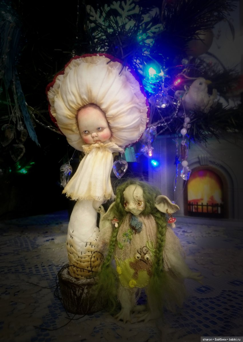 Про любовь и мухоморы — Текстильные игрушки и примитивы: кофейные (фото 2)