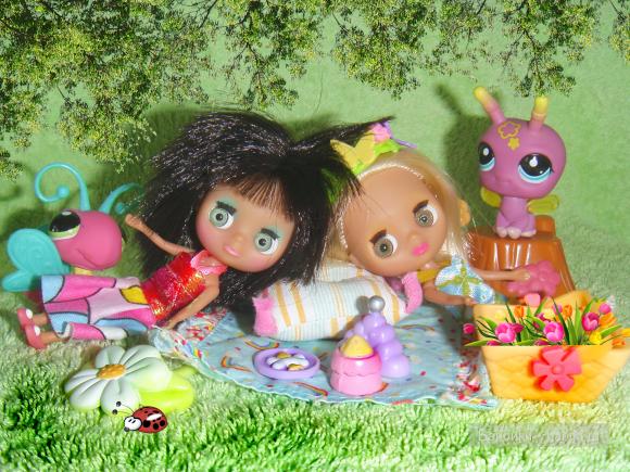 Пикник в сказочном лесу — Petite Blythe и LPS (Hasbro): Мини Блайз (фото 8)