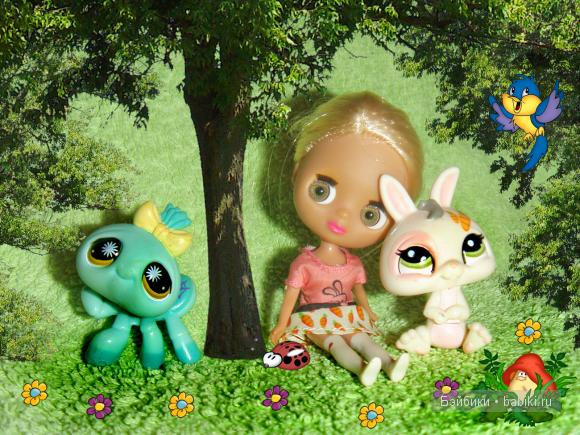 Пикник в сказочном лесу — Petite Blythe и LPS (Hasbro): Мини Блайз (фото 10)