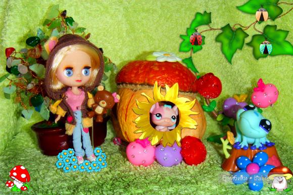 Машенька и медведь — Petite Blythe и LPS (Hasbro): Мини Блайз (фото 3)