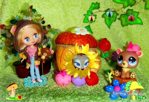 Машенька и медведь — Petite Blythe и LPS (Hasbro): Мини Блайз (фото 7)