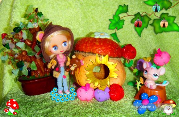 Машенька и медведь — Petite Blythe и LPS (Hasbro): Мини Блайз (фото 2)