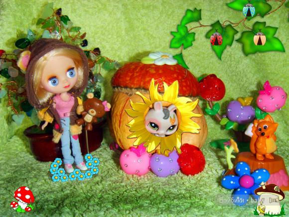Машенька и медведь — Petite Blythe и LPS (Hasbro): Мини Блайз (фото 5)
