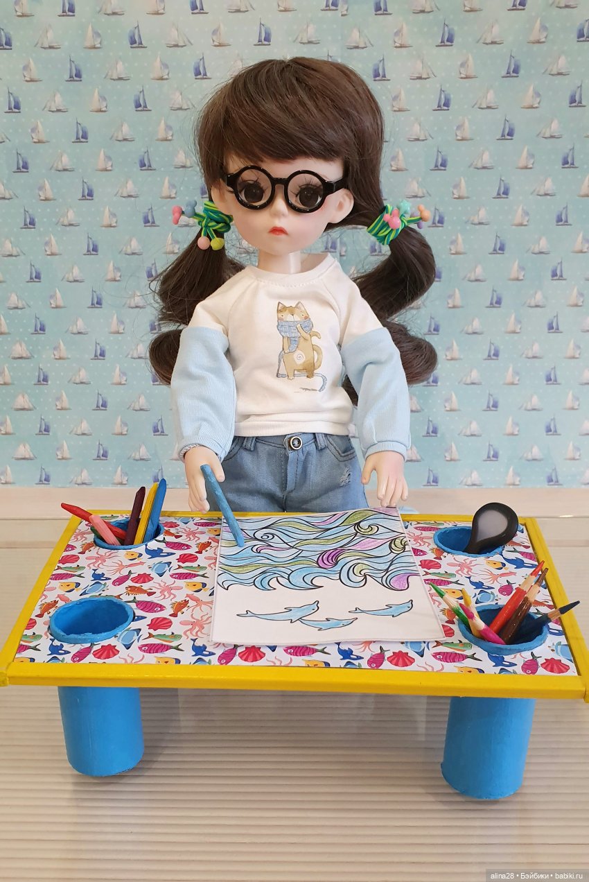 Столик из картона — Кукольная мебель своими руками: МК