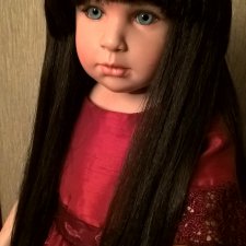 Парик для куклы - 2 ( Корея ) - длина 58см. 100% Synthetic fiber . Парик для куклы - 2 ( Корея ) - длина 58см. 100% Synthetic fiber .