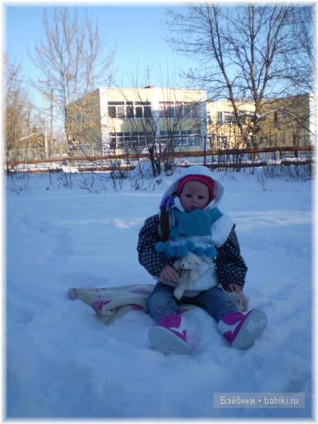 Зимняя прогулка! Кукла реборн Алианна