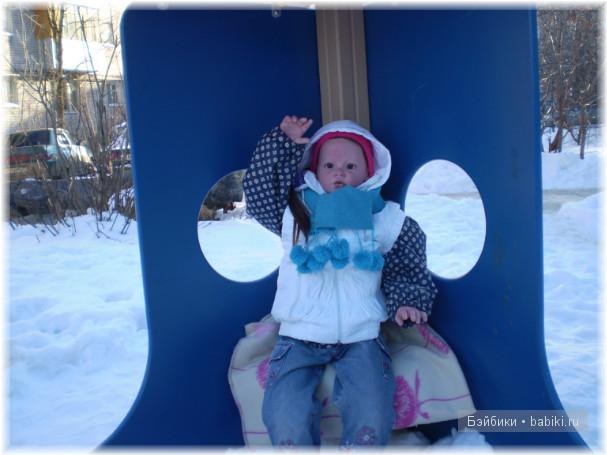 Зимняя прогулка! Кукла реборн Алианна