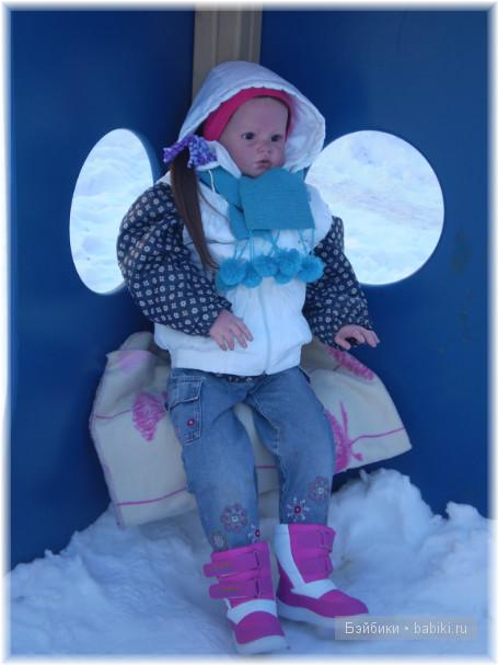 Зимняя прогулка! Кукла реборн Алианна
