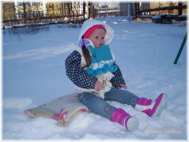 Зимняя прогулка! Кукла реборн Алианна